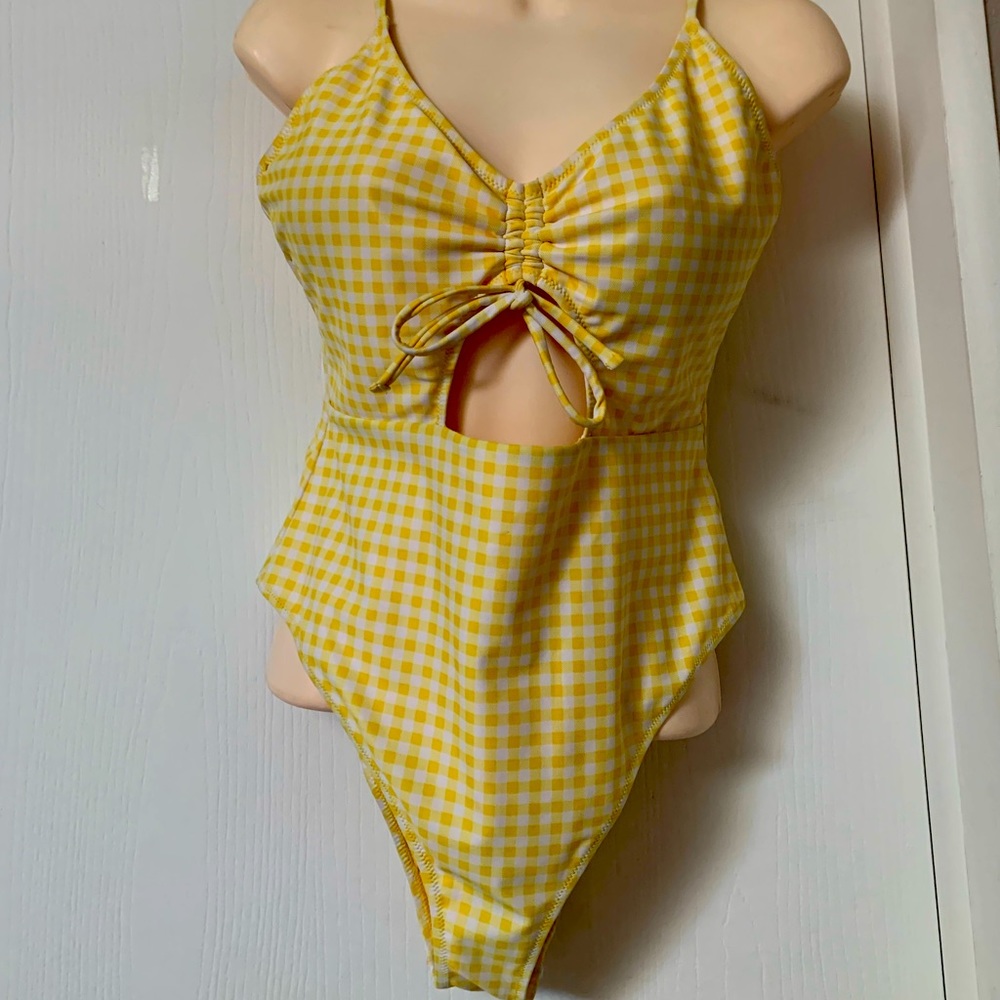 🩱 1pc. Swimsuit Yellow check (S).  - $15